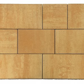 Тротуарная плитка вибропрессованная ТРИАДА Color Mix Сахара | 300х300х60 | BRAER